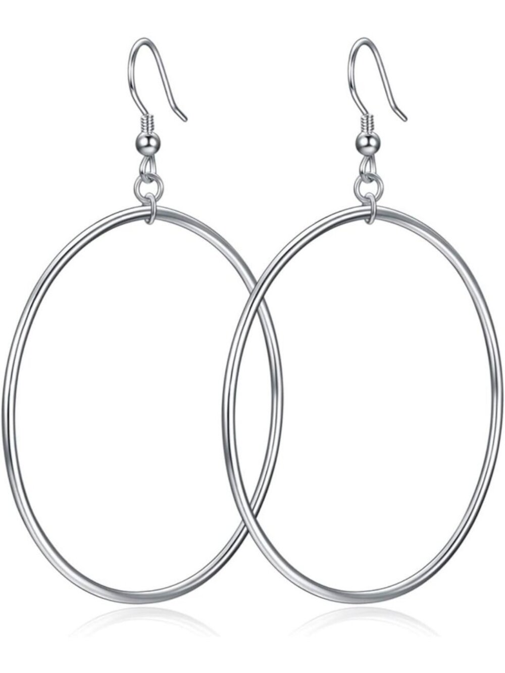 Large Hoop Earrings for Women - Sterling Silver/Rose Gold/Gold Plated Dangle